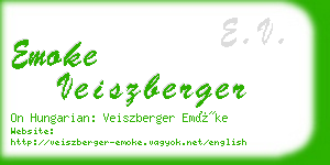 emoke veiszberger business card
